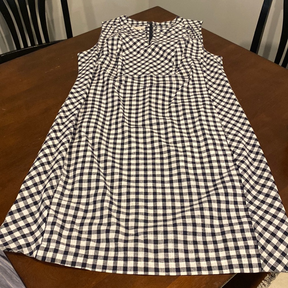 Talbots Navy Plaid Dress